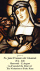 St. Jane Frances de Chantel Prayer Card